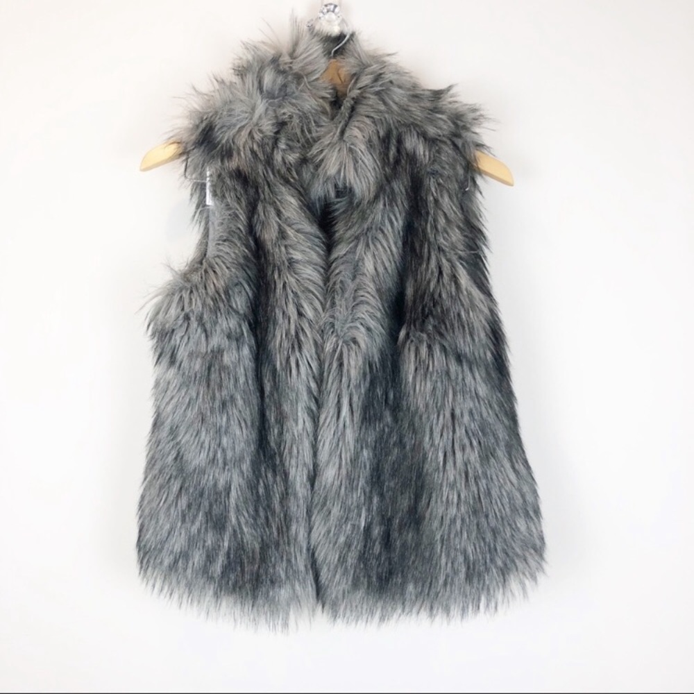 Michael Kors Gray Faux Fur Vest